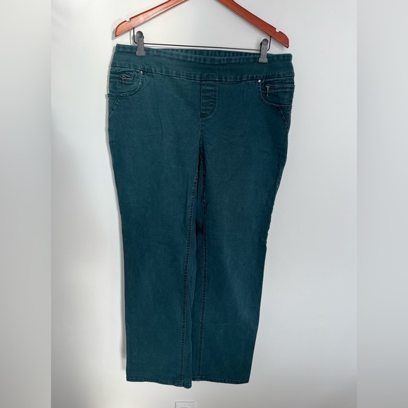 Reitmans teal straight leg casual Jeans size 16 - Picture 2 of 5
